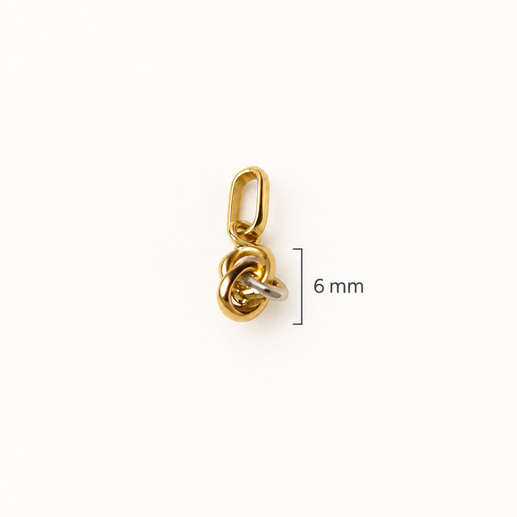 Dije dorado con guía de 6 mm