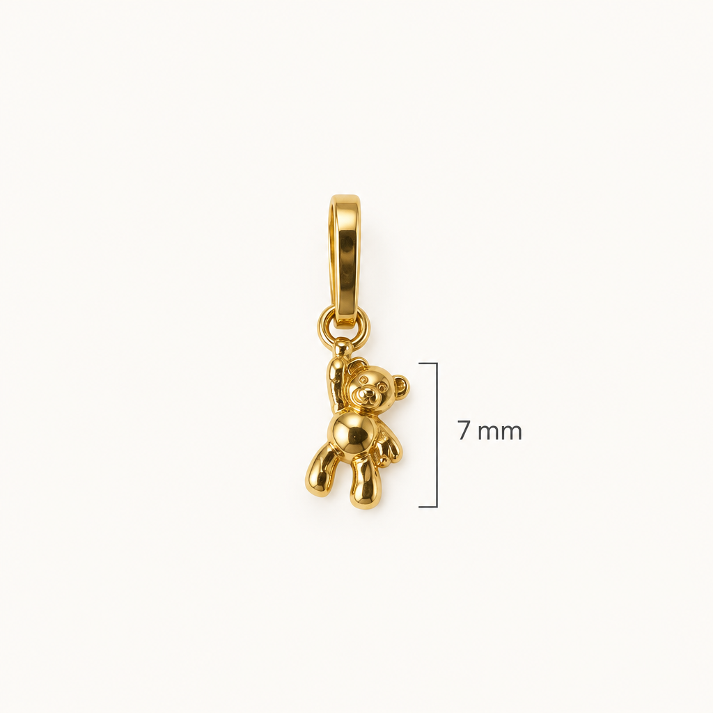 Dije dorado con guía de 7 mm