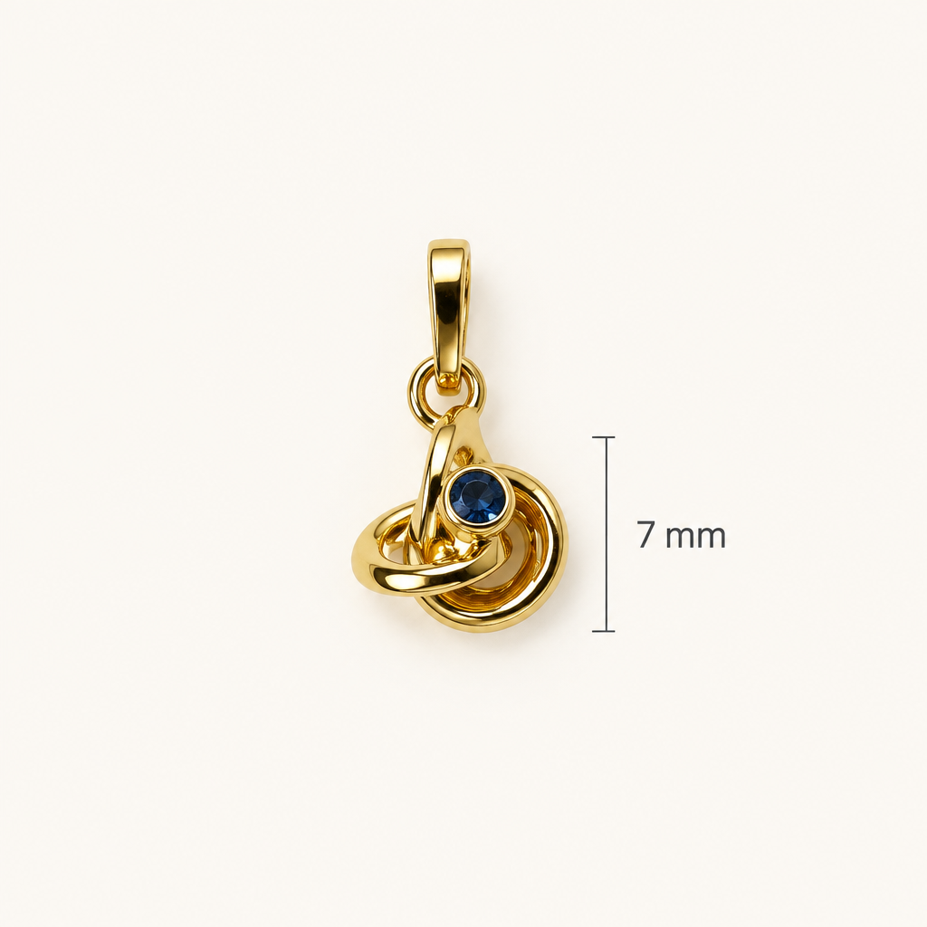 Dije dorado con guía de 7 mm