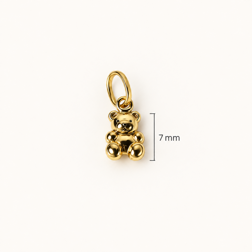 Dije dorado con guía de 7 mm