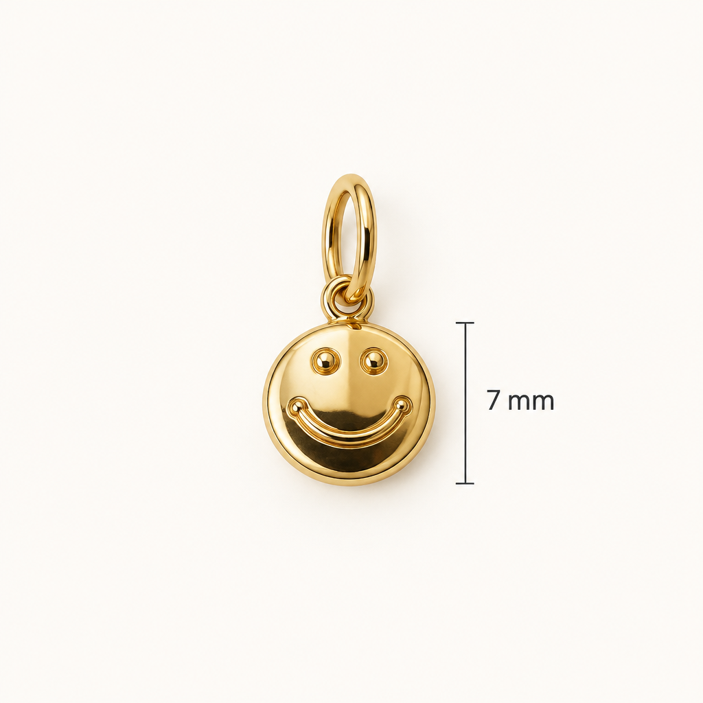 Dije sonriente con guía de 7 mm