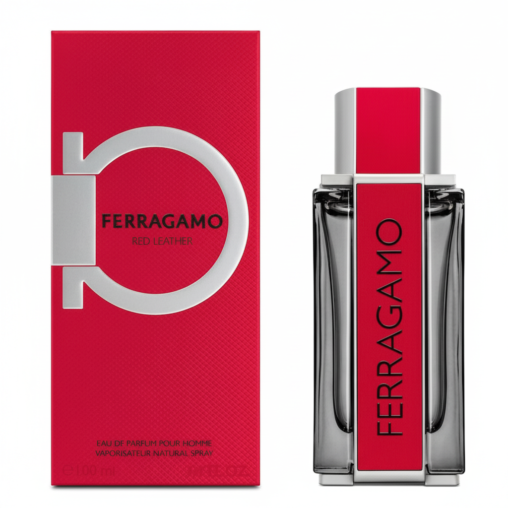 Ferragamo Red Leather fondo blanco