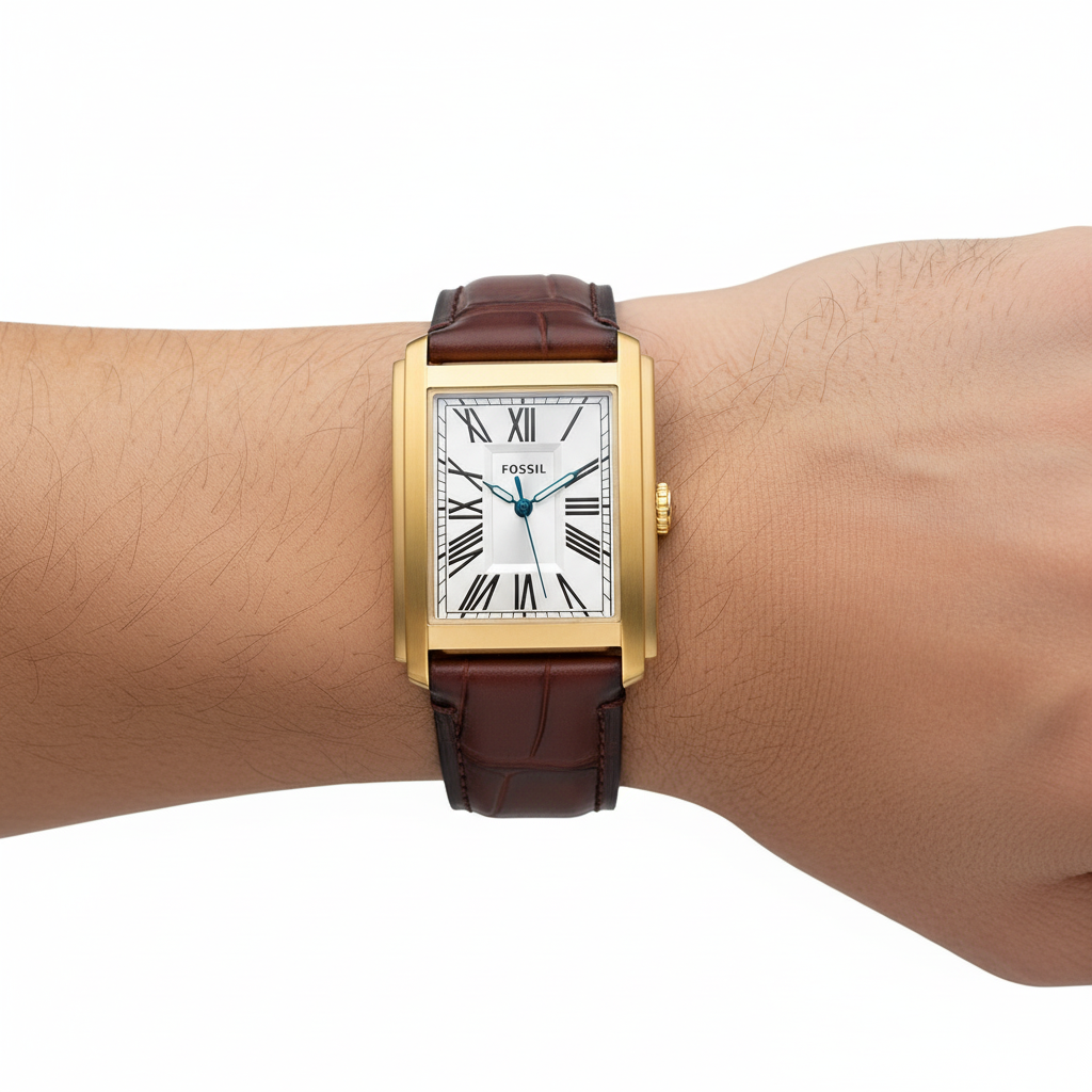 Fossil Carraway dorado en muñeca