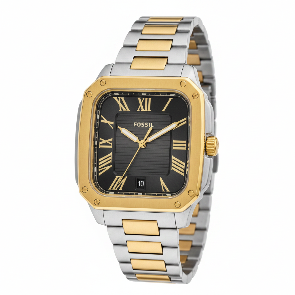 Fossil cuadrado bicolor - fondo blanco