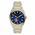 Fossil Everett Automatic bicolor azul fondo blanco