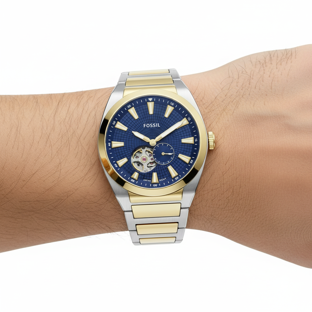 Fossil Everett Automatic en muñeca