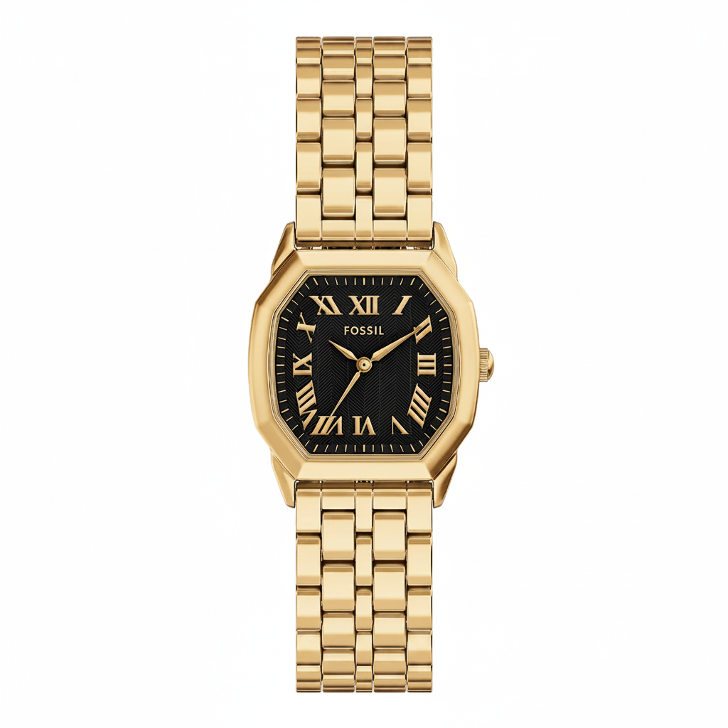 Fossil tonneau negro dorado - fondo blanco