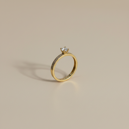 Foto de producto anillo milgrain fondo beige