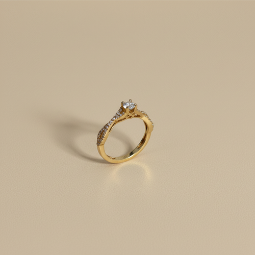 Foto de producto anillo trenzado pavé