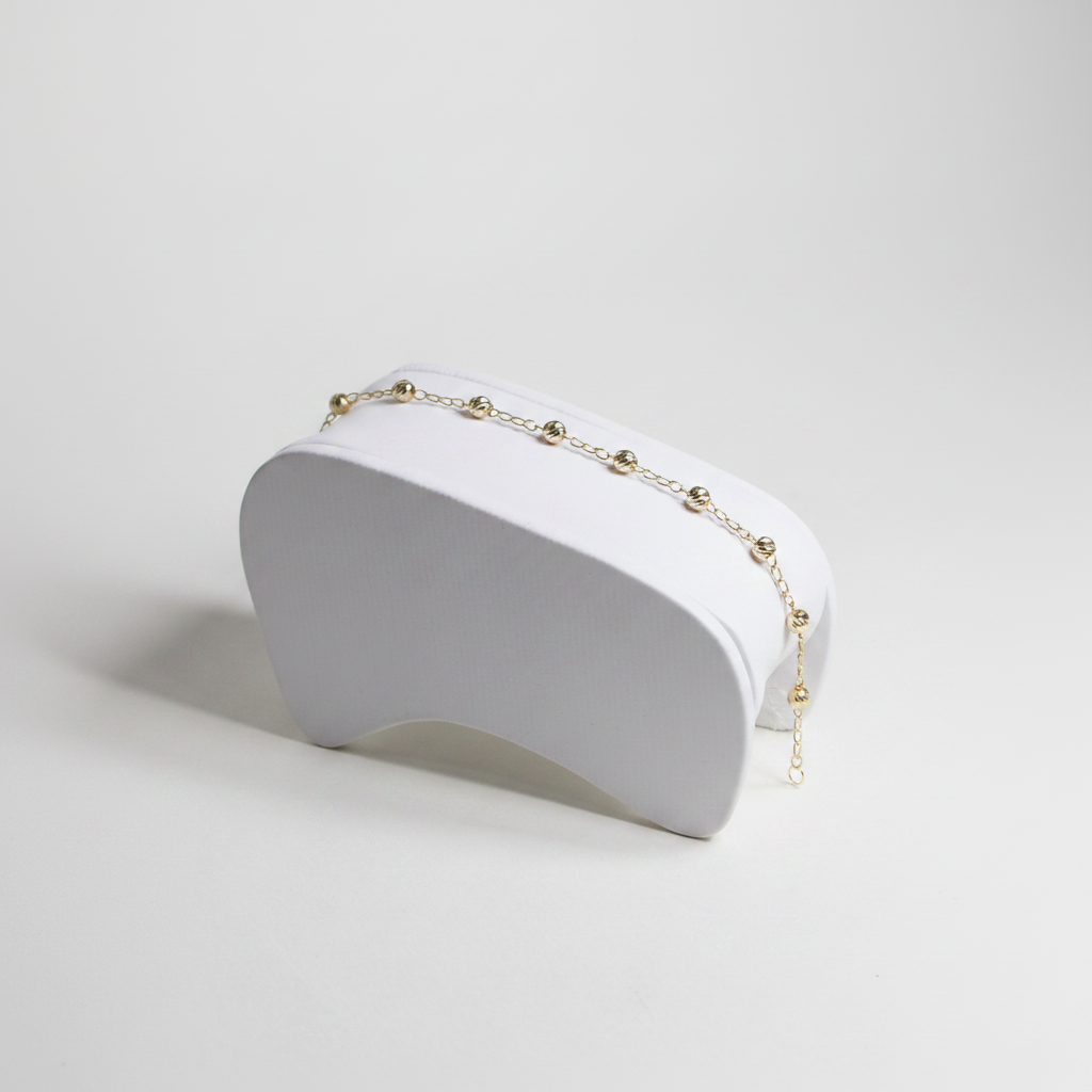 Foto de producto - Pulsera bolitas doradas