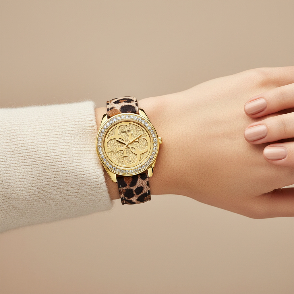 Guess leopardo glitter - lifestyle mujer