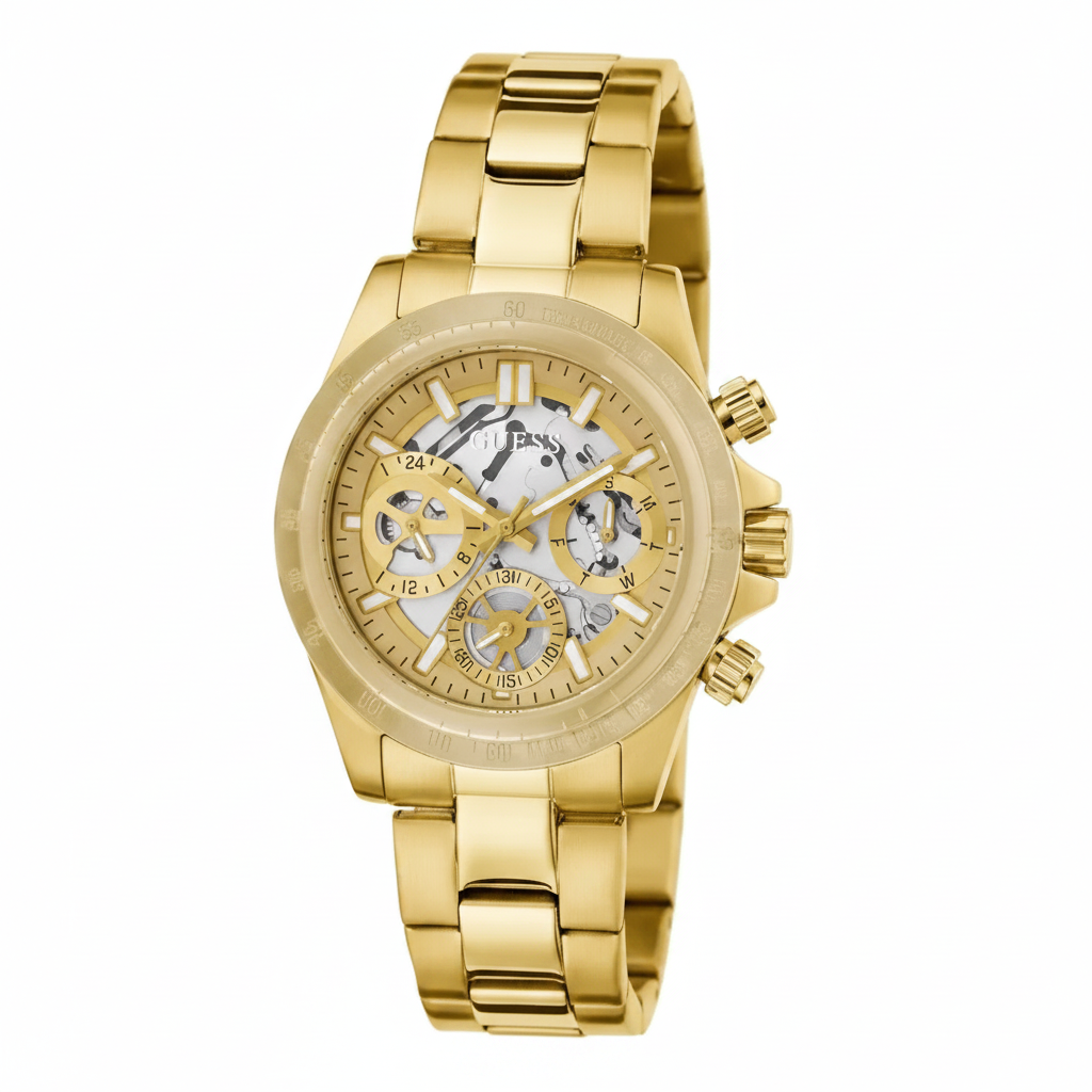 Guess skeleton dorado - fondo blanco