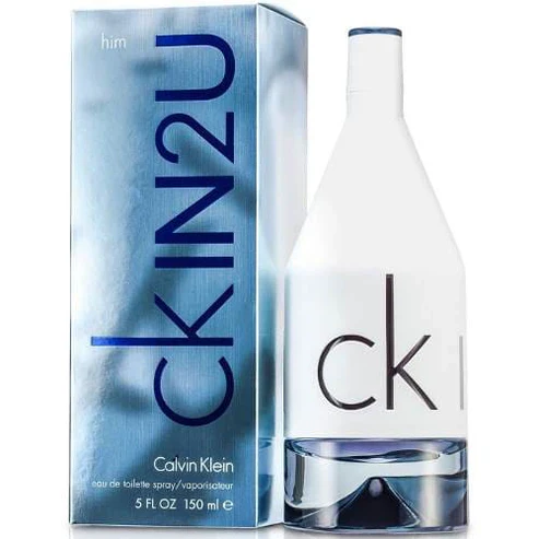 CK IN2U Him Calvin Klein Eau de Toilette 150ml - vista frontal con caja