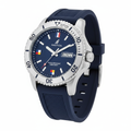 Nautica azul banderas náuticas fondo blanco