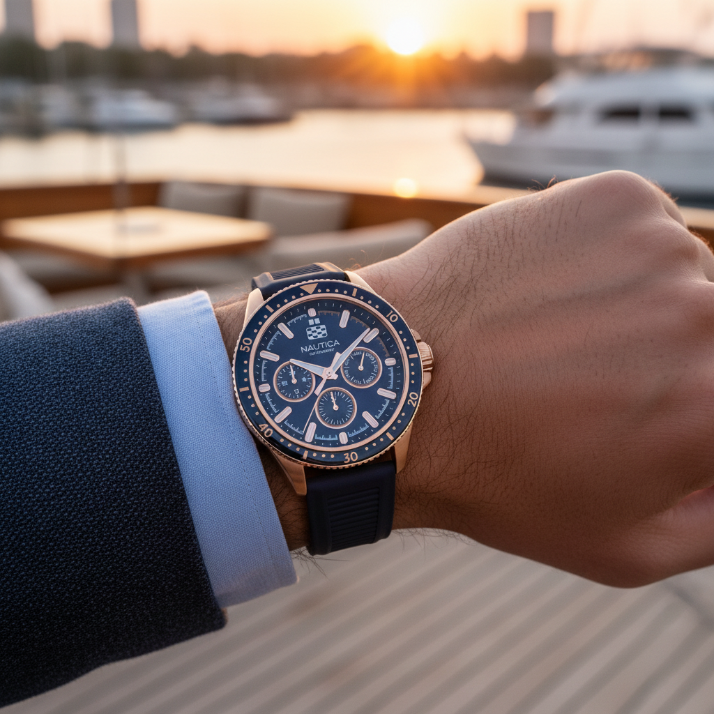 Nautica azul rose gold lifestyle
