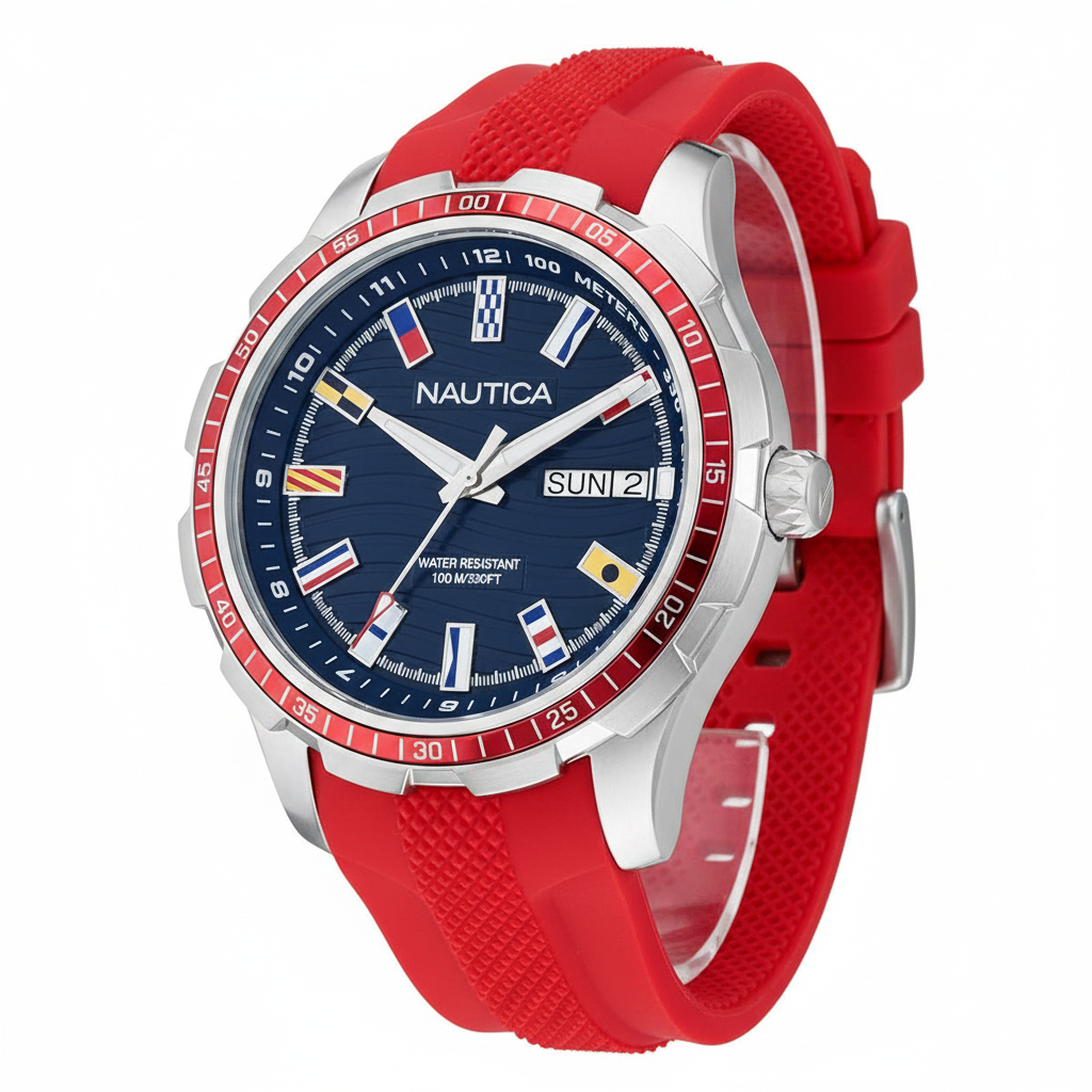 Nautica rojo fondo blanco