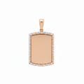 Placa rectangular oro completo - fondo blanco