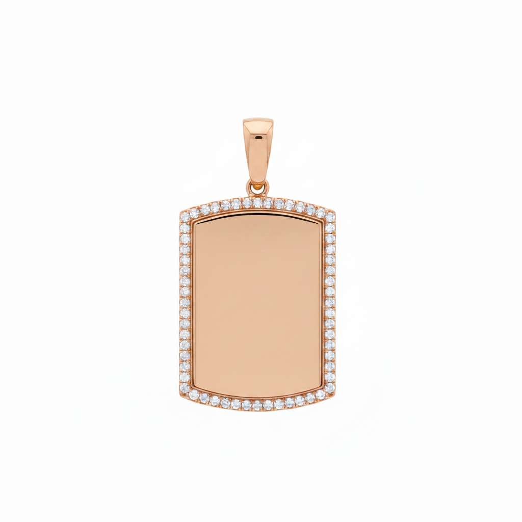 Placa rectangular oro completo - fondo blanco