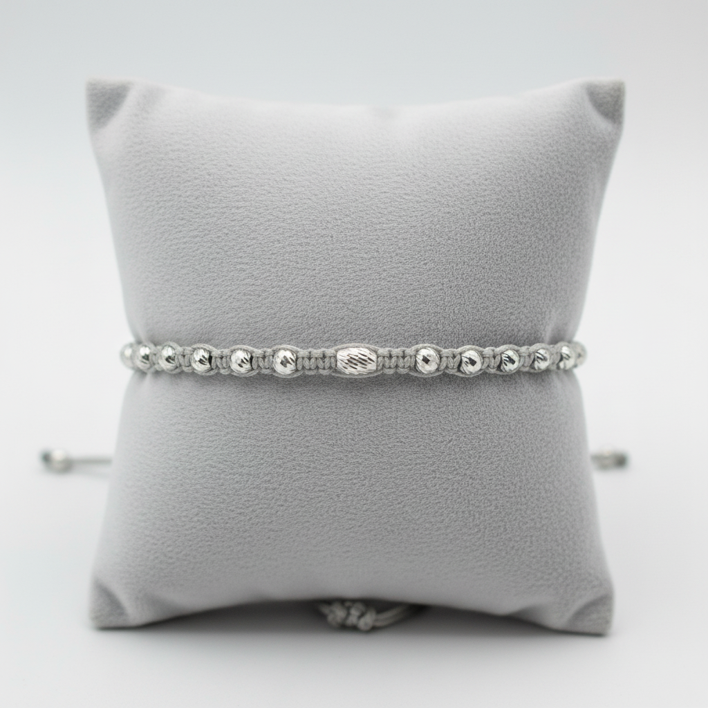 Pulsera balines diamantados en almohada