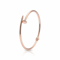Pulsera Clavo Oro Rosa - Con circones