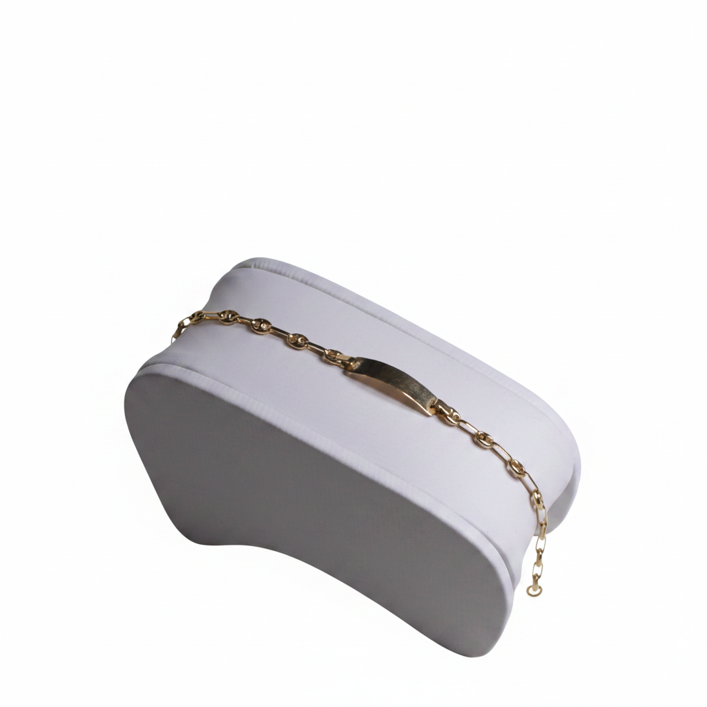 Pulsera placa dorada - foto de producto
