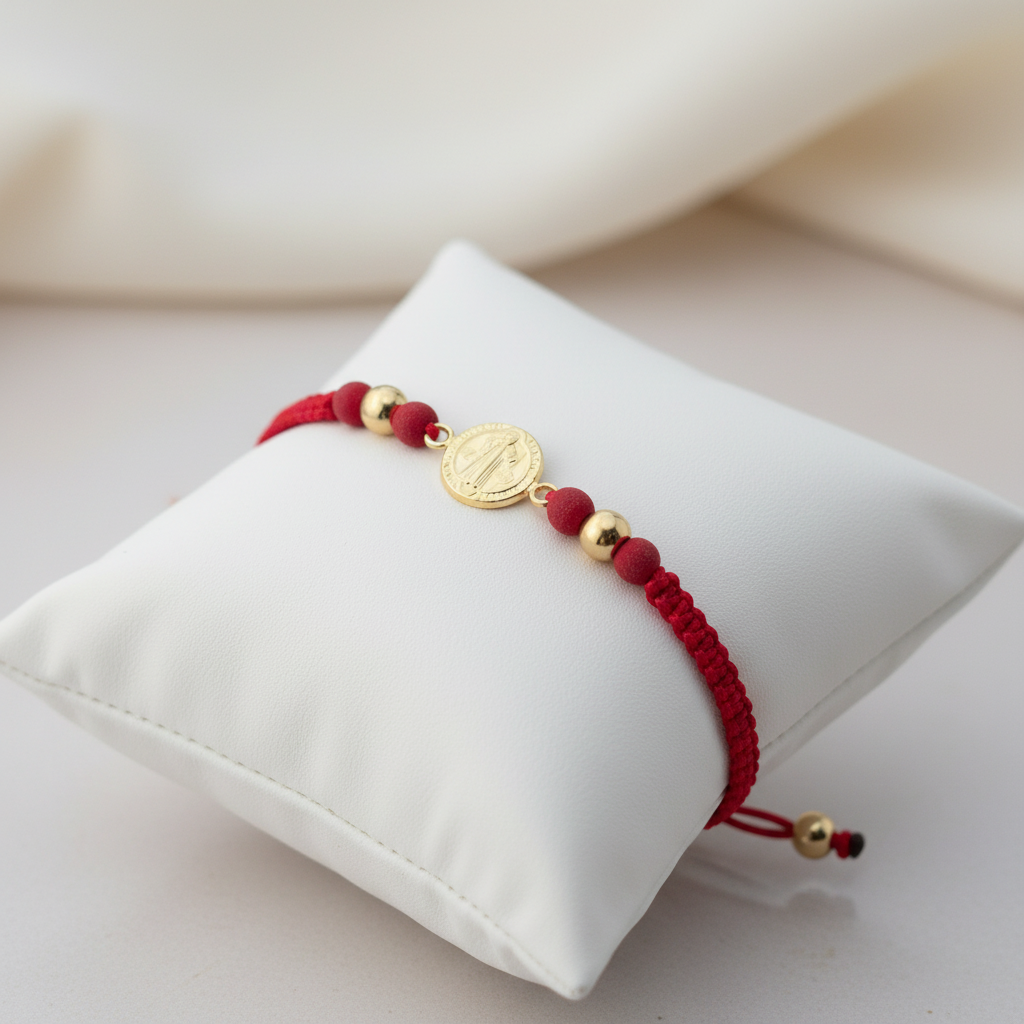 Pulsera S Benito en almohada blanca
