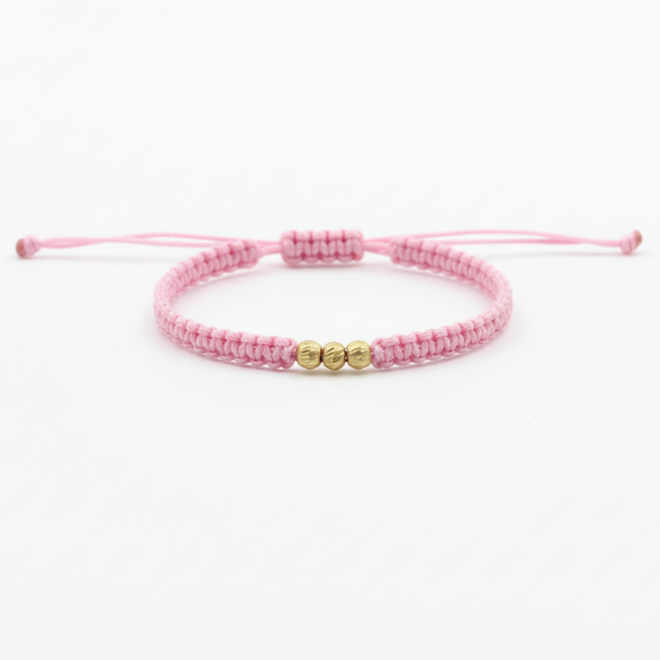 Pulsera tejida aura fondo blanco