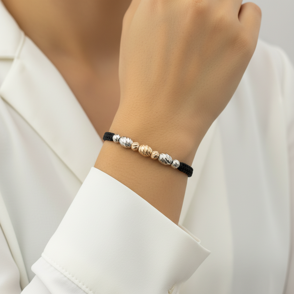 Pulsera tejida barriles en mano - alternativa