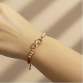 Pulsera Tejida dos - tonos beige