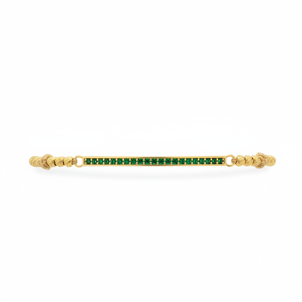 Pulsera tejida esperanza con nudo de hilo chino