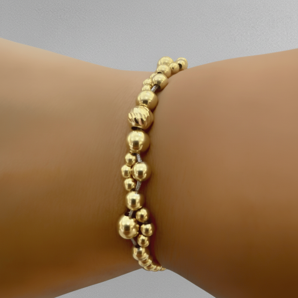 Pulsera tejida Irregular - plano cerrado