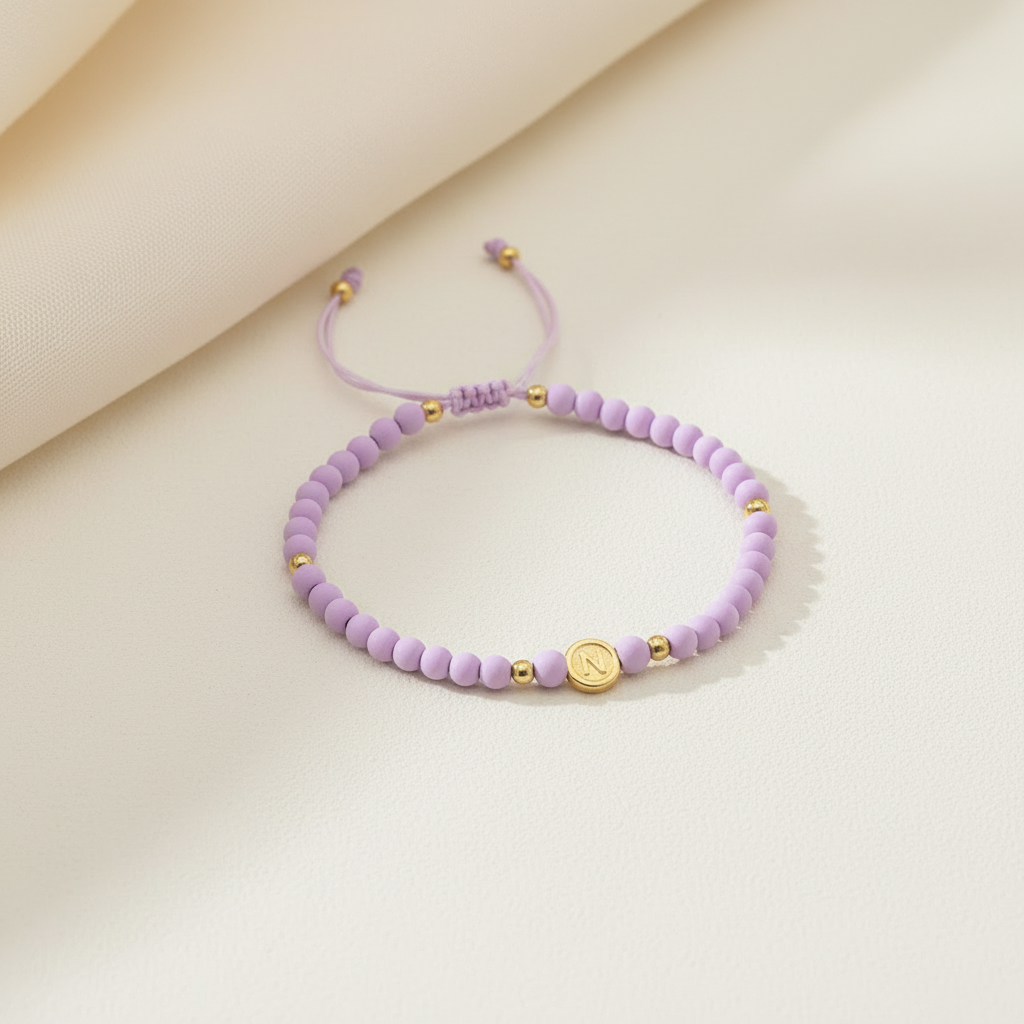 Pulsera tejida Letra minimalista