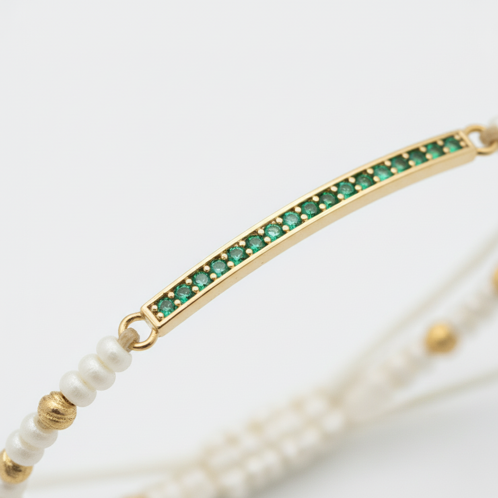 Pulsera Tejida Piedras - foto detalle