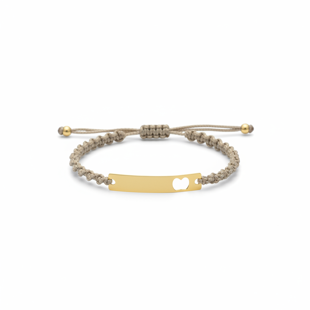Pulsera Tejida Placas on white background