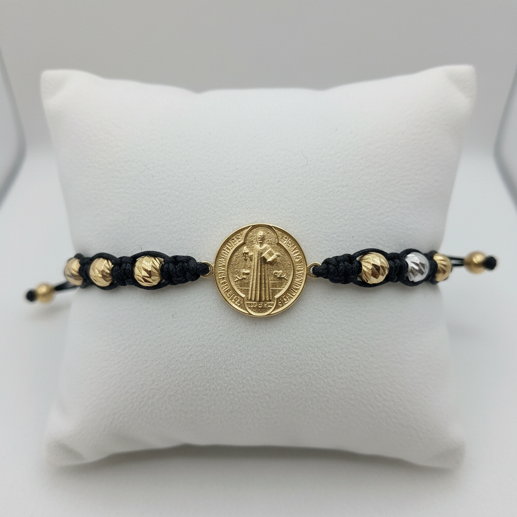 Pulsera tejida protección en almohadilla