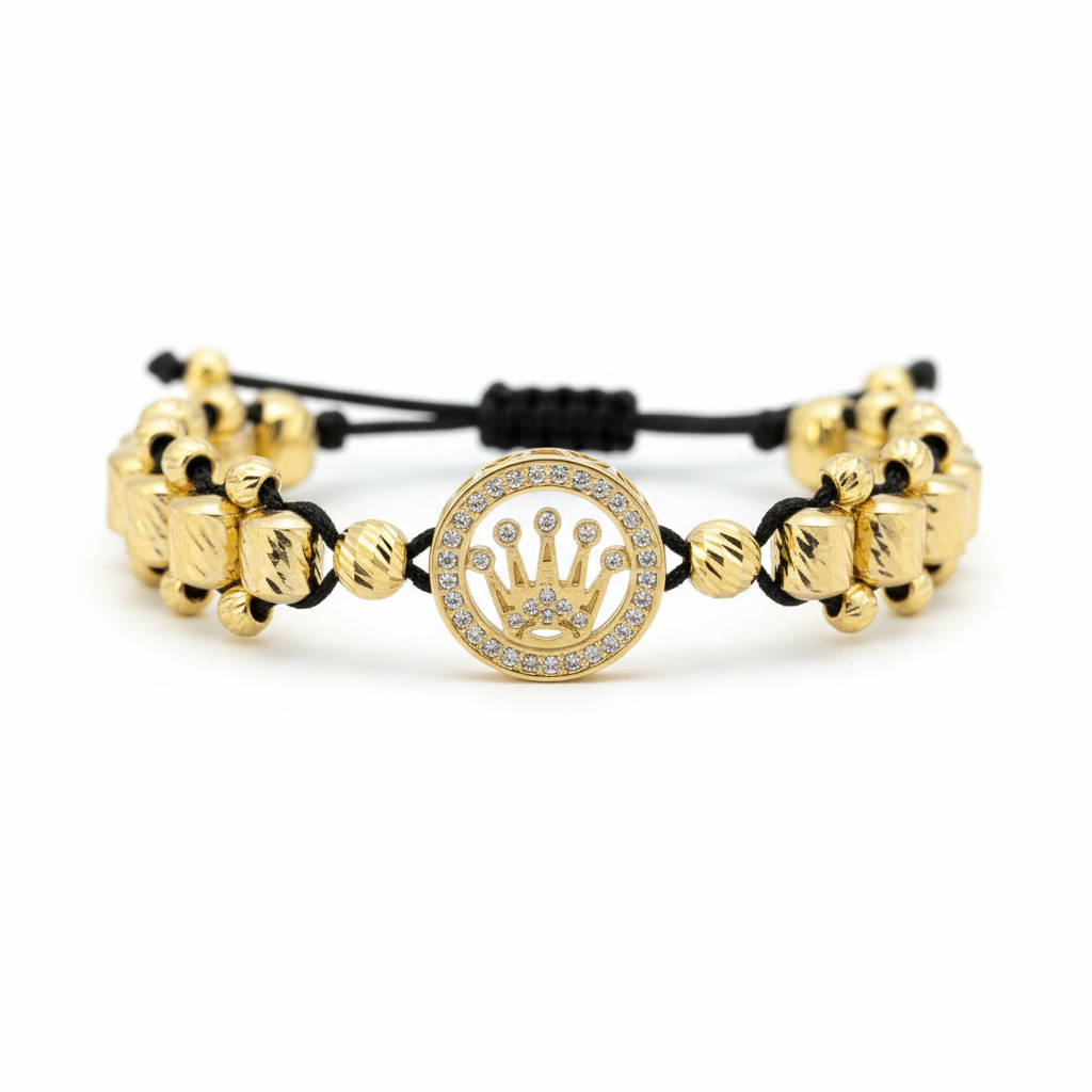 Pulsera tejida rolex fondo blanco