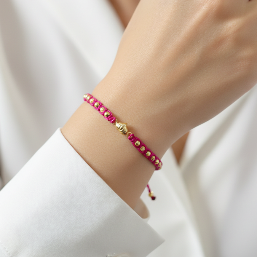 Pulsera tejida roma en mano - alternativa