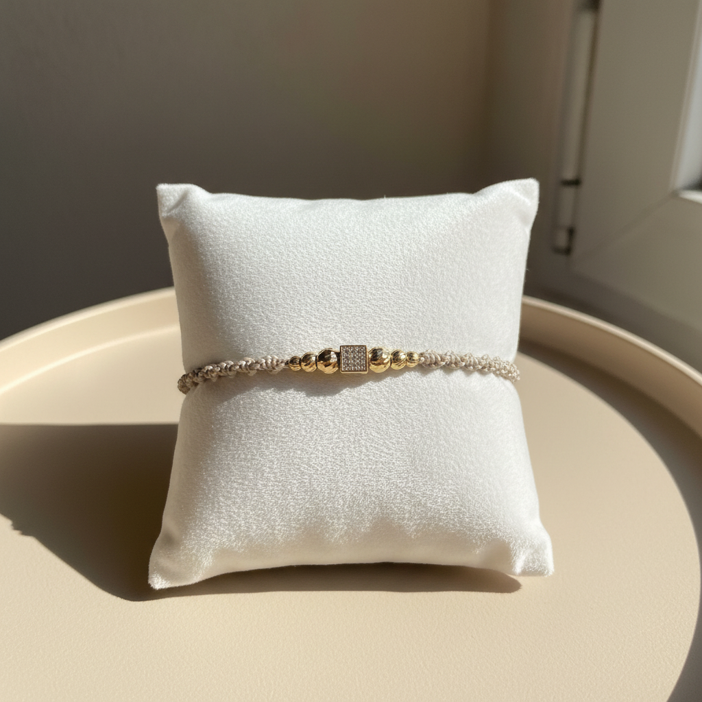Pulsera Tejida Rombo - cojín aesthetic