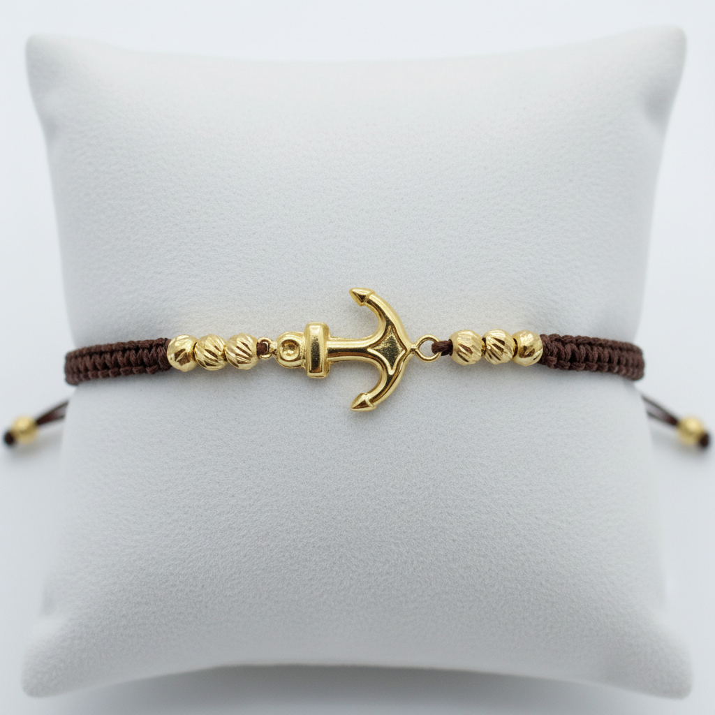 Pulsera tejida seguro en almohadilla