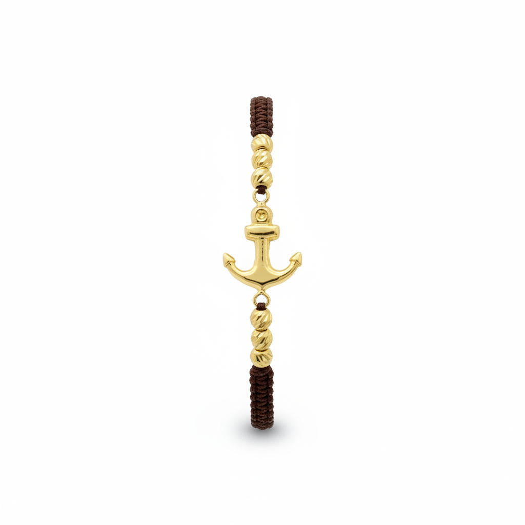 Pulsera tejida seguro fondo blanco