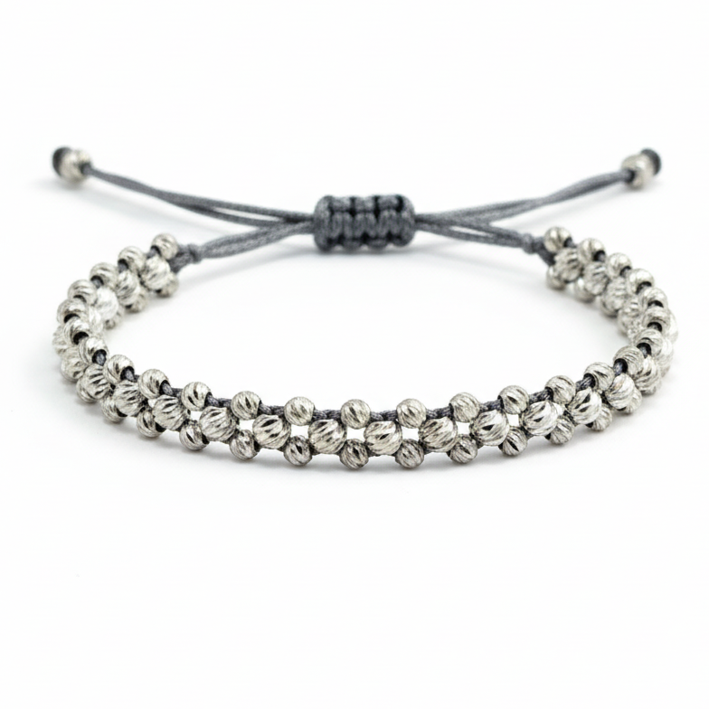 Pulsera tejida suprema - vista frontal con cierre