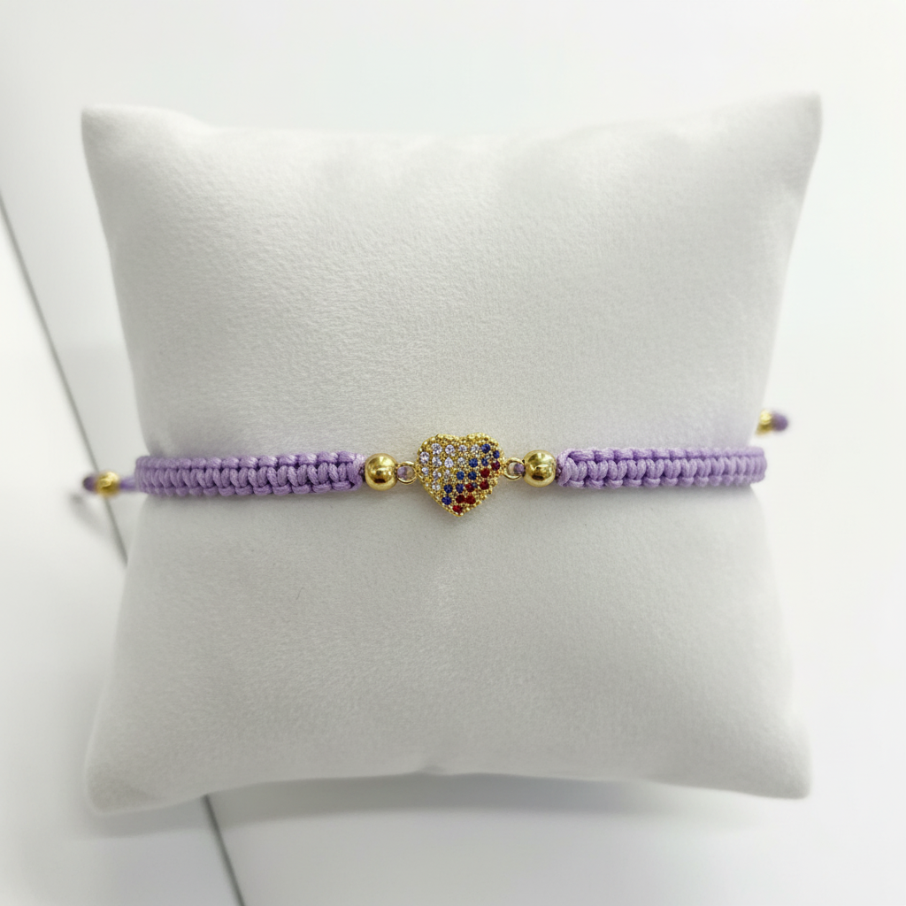 Pulsera tejida te elijo en almohadilla