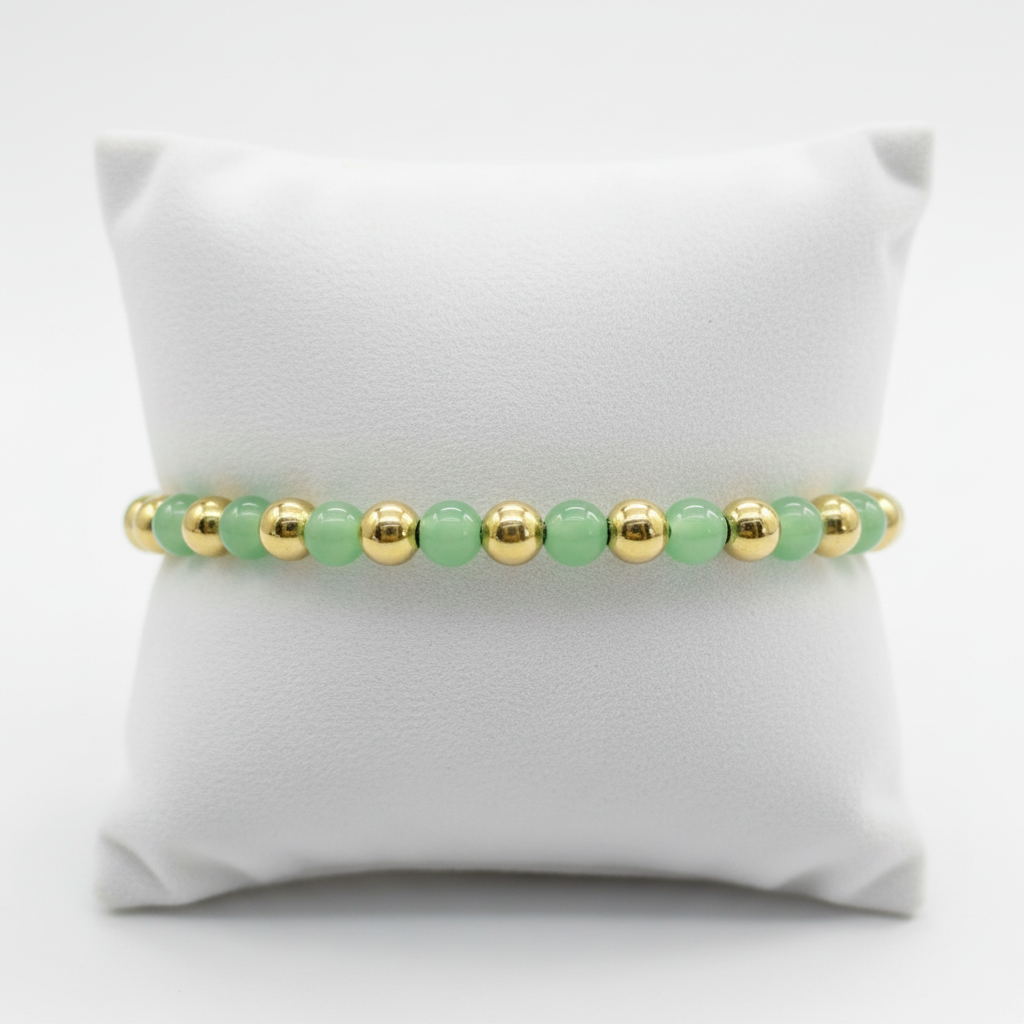 Pulsera tejida valiente en almohadilla
