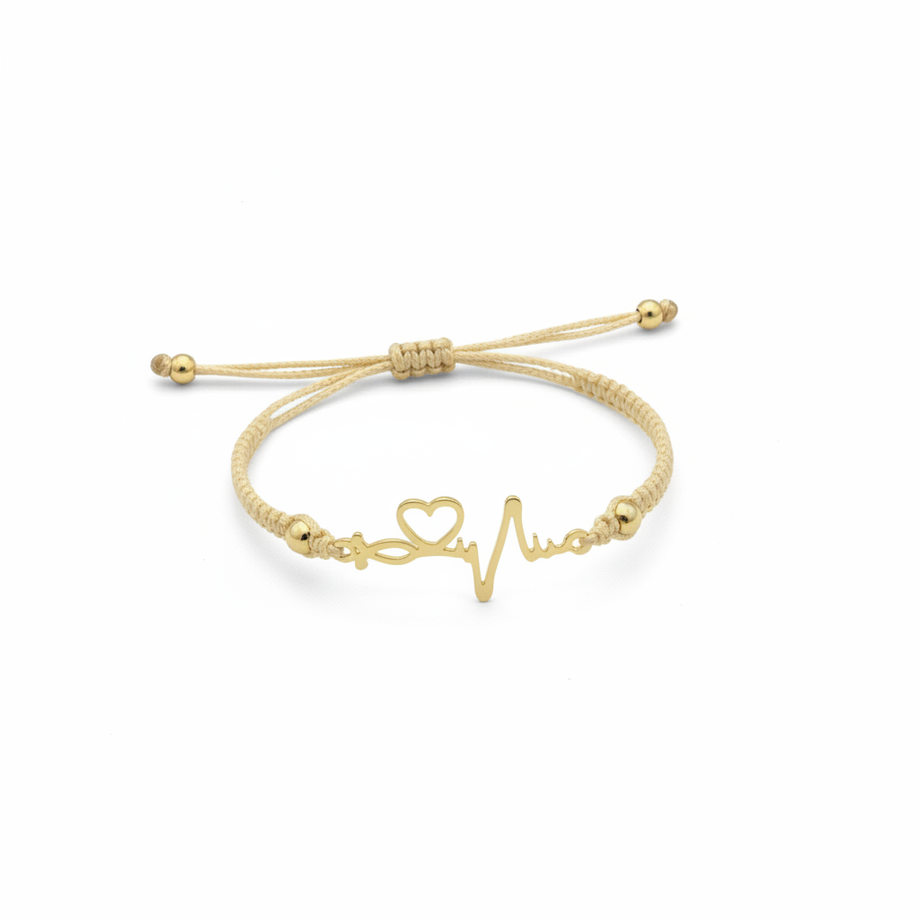 Pulsera tejida Vida on clean background