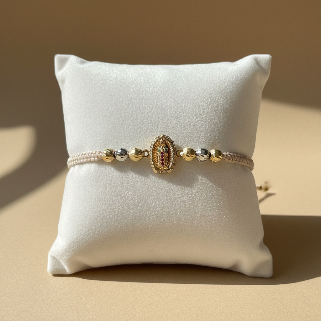 Pulsera Tejida Virgen - almohadilla aesthetic