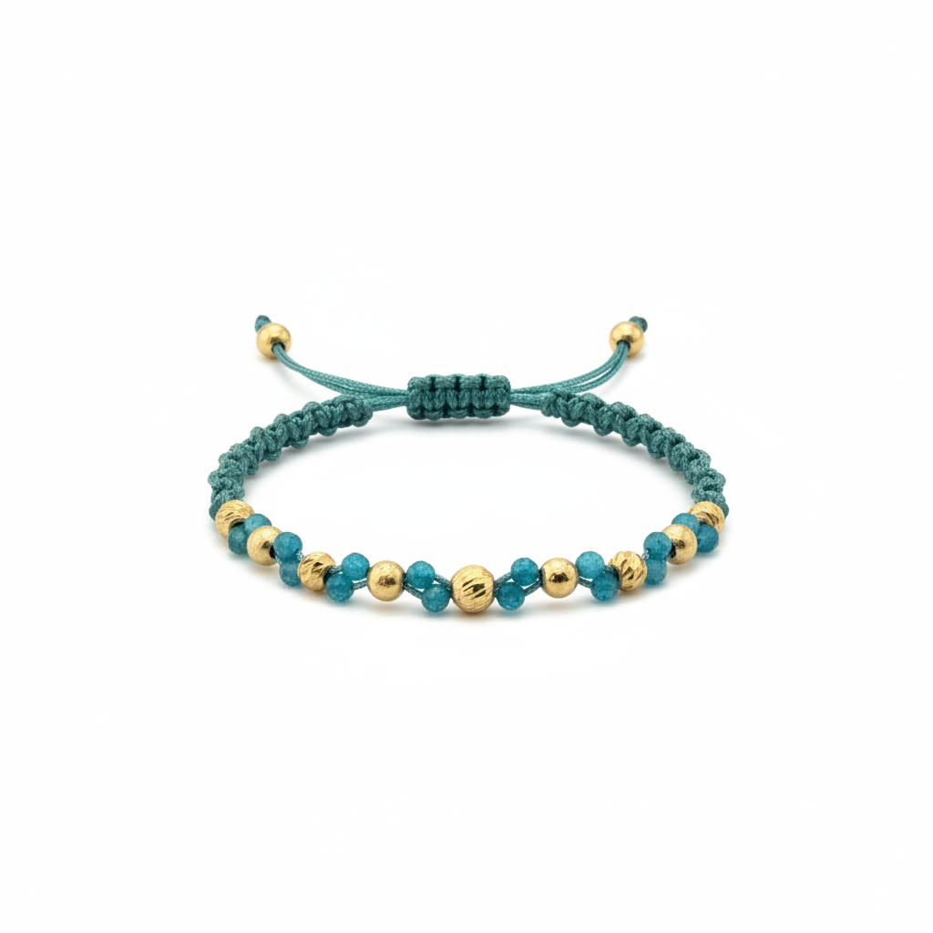 Pulsera tejido azulejo fondo blanco