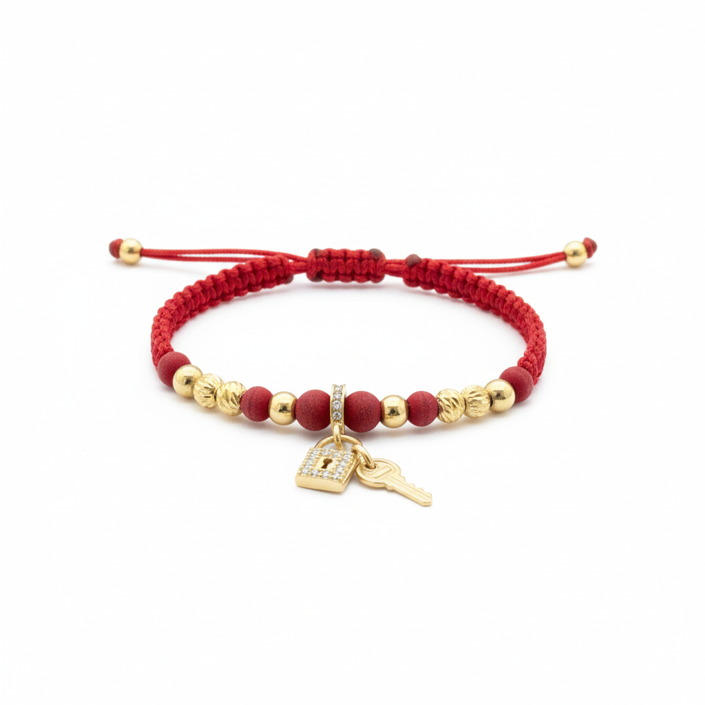 Pulsera Tejido Candado - Foto fiel al original