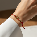 Pulsera tejido duo en mano