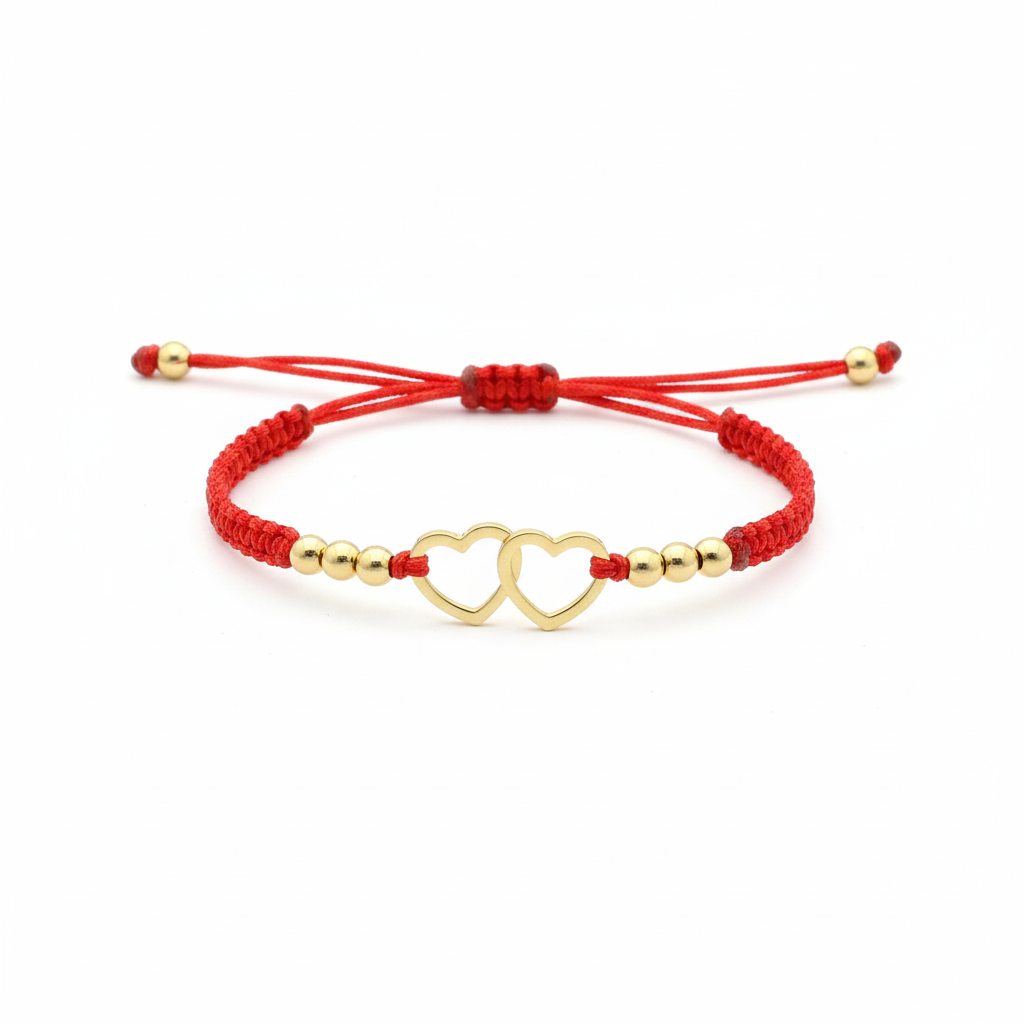 Pulsera tejido duo fondo blanco