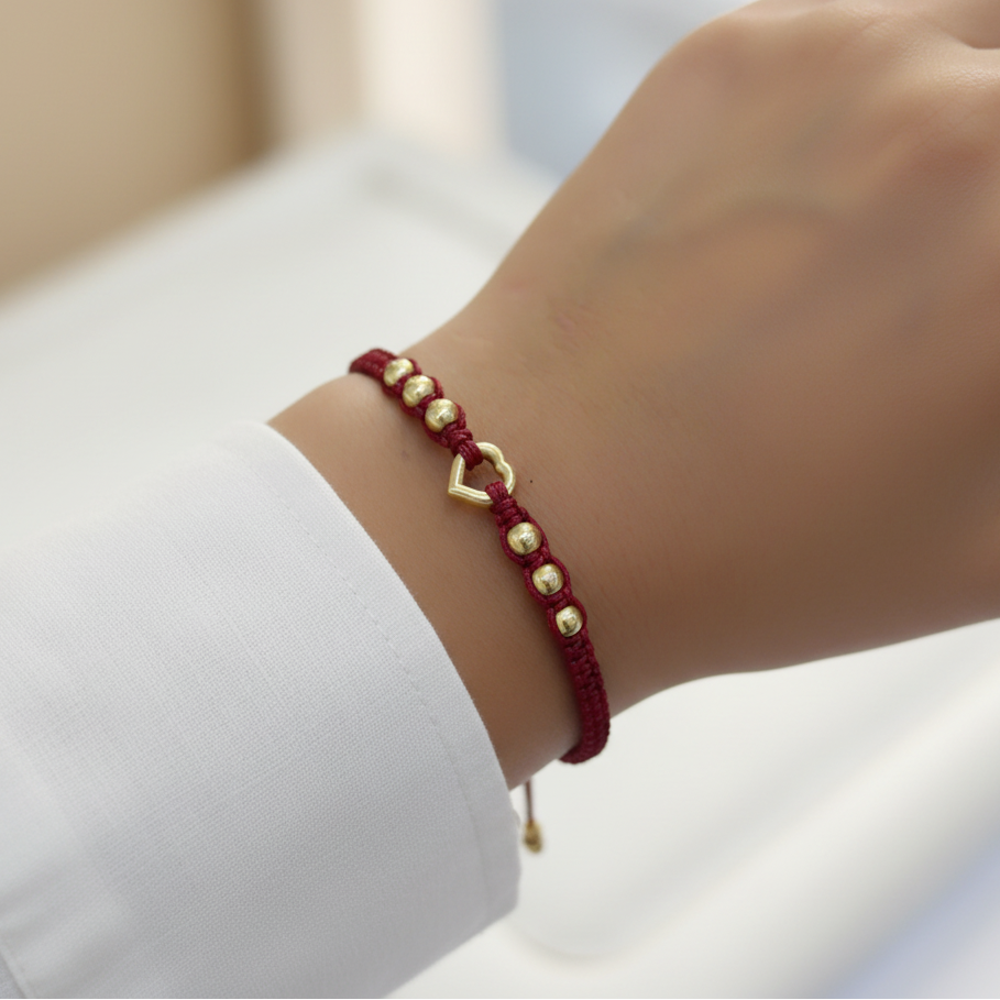 Pulsera tejido latido en mano - 6 balines